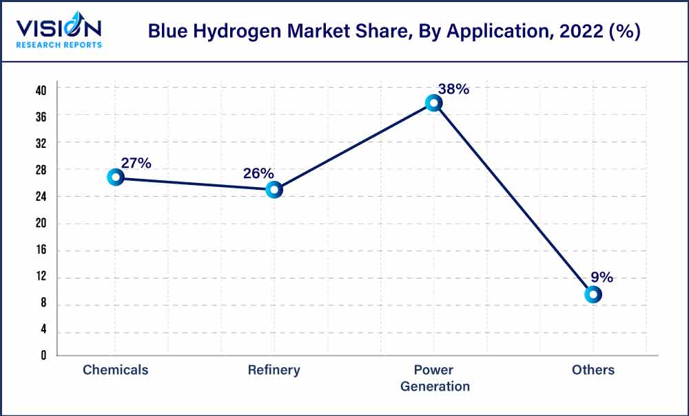 Blue Hydrogen Market Share, By Application, 2022 (%)