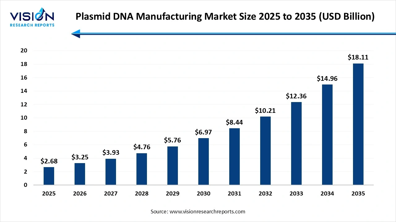 Plasmid DNA Manufacturing Market Size 2025 to 2035